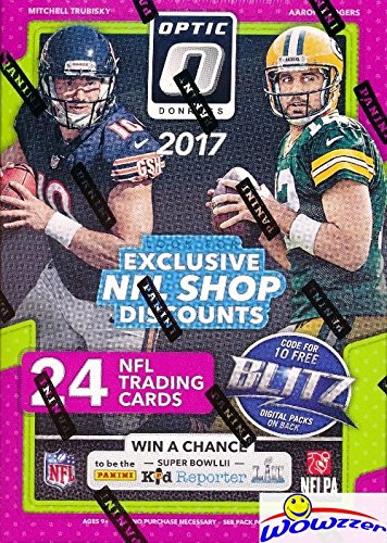 2017 Donruss Optic NFL Football EXCLUSIVE Factory Sealed Retail Box with (6) ROOKIES & (6) PARALLELS/INSERTS! Look for Rookies & Autographs of Deshaun Watson, Alvin Kamara & Many More! WOWZZER!