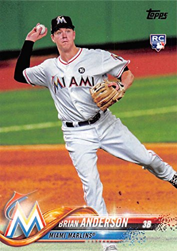 2018 Topps #234 Brian Anderson Miami Marlins Rookie Baseball Card