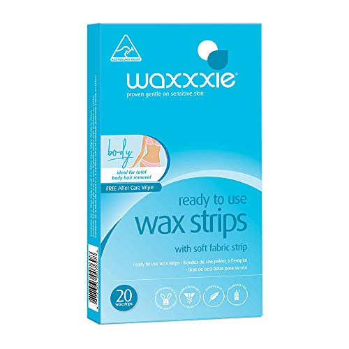 Waxing Strips – Ready To Use Wax Strips For Legs & Total Body Waxing With Free After Care Wipe – 20 Count