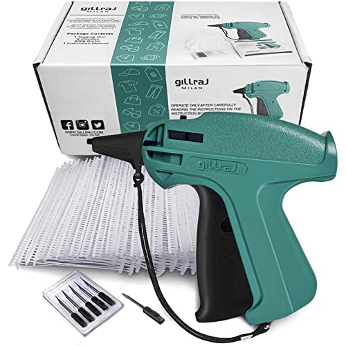GILLRAJ Clothing Tagging Gun with 5000 pcs 2″ Standard Barbs and 6 Needles Clothes Retail Price Tag Gun Set Kit for Boutique Store Warehouse Consignment Garage Yard Sale