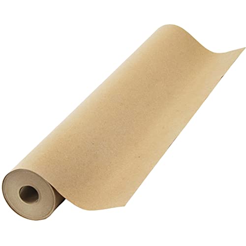Brown Kraft Paper Roll 17.75” x 1200” (100ft) Made in USA- Ideal for Gift Wrapping, Packing Paper for Moving, Art Craft, Shipping, Floor Covering, Table Runner, 100% Recycled Material