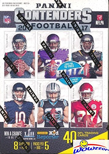 2017 Panini Contenders NFL Football EXCLUSIVE Factory Sealed Retail Box with AUTOGRAPH or MEMORABILIA Card! Look for Rookies & Autographs of Alvin Kamara, Deshaun Watson, Kareem Hunt & More! WOWZZER!