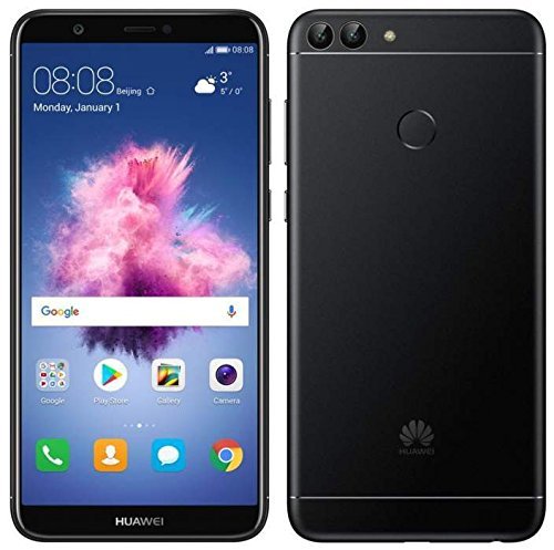 Huawei P Smart (32GB) 5.6″ Fullview Display & Dual Camera’s, 4G LTE Dual-SIM Factory Unlocked w/ Fingerprint Scanner FIG-L23 International Model, No Warranty (Black)