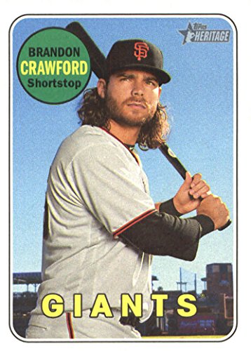 2018 Topps Heritage #51 Brandon Crawford San Francisco Giants Baseball Card