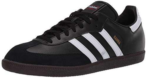 adidas mens Samba Soccer Shoe, Black/White/Black, 10.5 US