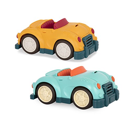 Wonder Wheels by Battat – Roadsters Combo Set – Blue & Yellow Toy Roadster Cars (2Piece) – 100% Recyclable