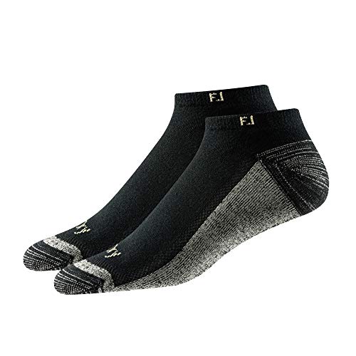 FootJoy Men’s ProDry Low Cut Socks 2-Pack Socks Black Size 7-12