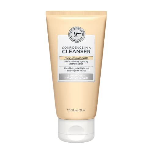 IT Cosmetics Confidence in a Cleanser – Hydrating Face Wash With Hyaluronic Acid & Ceramides – 1.7 fl oz