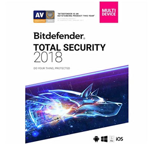 Bitdefender Total Security 2018 | 5 Devices, 1 Year New in Retail Box