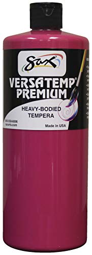 Sax Versatemp Premium Heavy-Bodied Tempera Paint, Magenta, 1 Quart