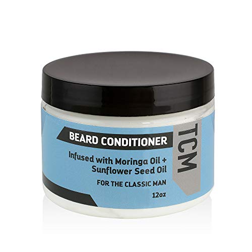 TCM Men’s Beard, Mustache, and Facial Hair Conditioner for Softness, Shine, and Control, infused with Moringa Oil and Sunflower Seed Oil (Single)