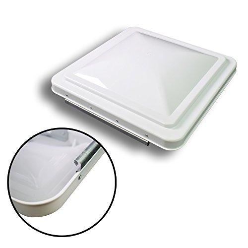 Leisure 14 Inch RV Roof Vent Cover Universal Replacement Vent Lid White for Camper Trailer Motorhome