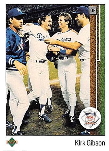 Kirk Gibson baseball card (Los Angeles Dodgers) 1989 Upper Deck #662 1988 NL MVP
