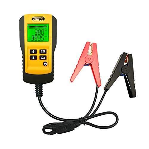 eOUTIL 12V Car Battery Tester, Auto Battery Load Analyzer with LCD Display – Test Battery Life Percentage,Voltage, Resistance and CCA Value (AE300-1)