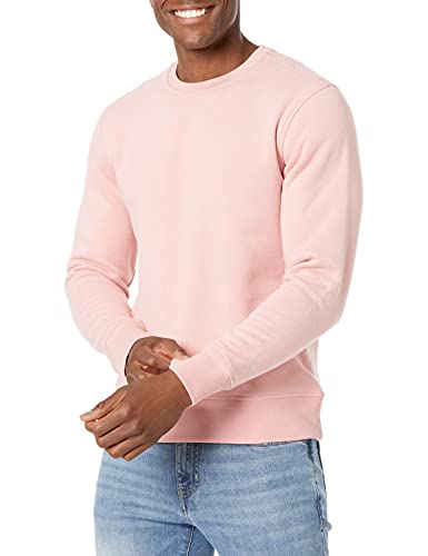 Amazon Essentials Men’s Fleece Crewneck Sweatshirt (Available in Big & Tall), Pink, Large