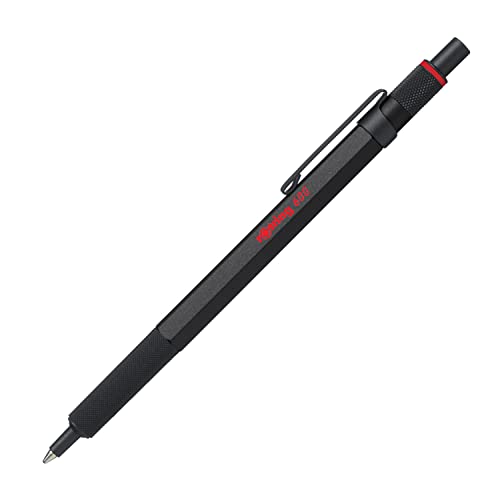 rOtring 600 Ballpoint Pen, Medium Point, Black Ink, Black Barrel, Refillable