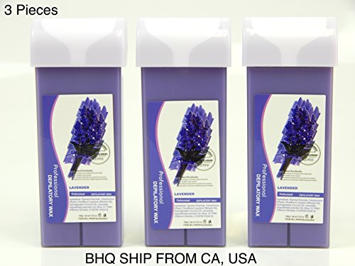 Roll On Hot Depilatory Wax Cartridge Warmer Lavender Heater Waxing Hair Removal 3Pcs