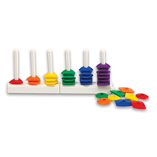 edxeducation-40100 GeoFun – Learn Colors and Shapes – Early Childhood Sorting and Stacking Toy