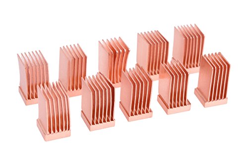 Alphacool 17425 GPU RAM Copper Heatsinks 6,5×6,5mm – 10pcs Air Cooling Passive Coolers