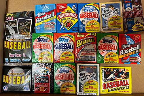 300 Old Vintage Topps Baseball Cards in Sealed Pack Lot Gift Package