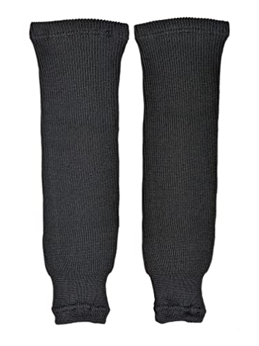 Pear Sox Pro Weight Solid Color Hockey Socks, Black, Size Youth (22″-24″)
