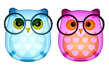 FuWinet 2 PCS Owl LED Plug in Night Light for Kids- Wall Lamp Take Good Care Children Sleep Light Sensor Auto Controlled Nightlights for Baby Nursing (Blue+Pink) | The Storepaperoomates Retail Market - Fast Affordable Shopping