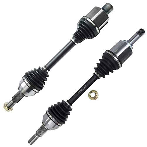 Detroit Axle – Front Driver and Passenger Side CV Axle Shaft Repalcement for Buick Enclave Chevy Traverse GMC Acadia Saturn Outlook – 2pc Set