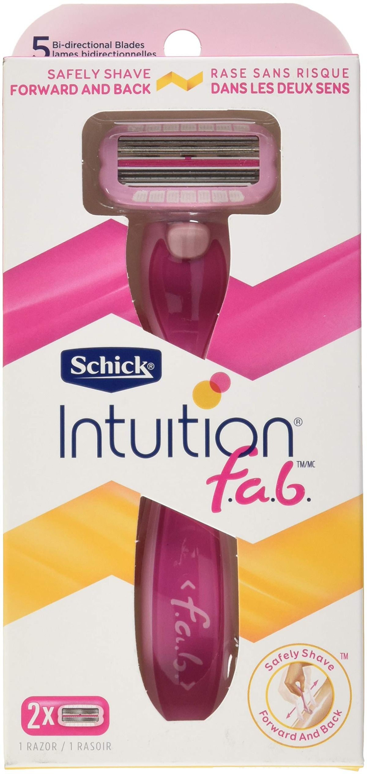 Schick Intuition f.a.b. Razor, Effortless Shaving for Women, 1 Handle and 2 Razor Blade Refills | The Storepaperoomates Retail Market - Fast Affordable Shopping