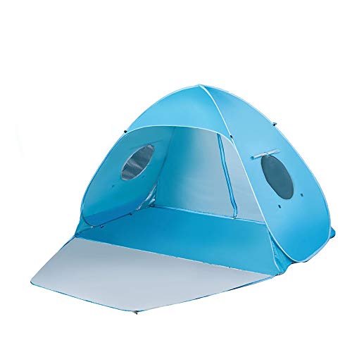 Beach Cabana Tent Sun Shelter— Extra Large Beach Shade Pop Up Instant Portable Outdoors 2-3 Person Sets Up in Seconds,Beach Umbrella Sun Tent Baby Beach Sun Shade
