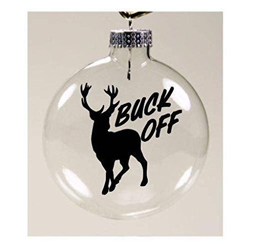 Buck Off Deer Hunting Hunter Christmas Ornament Shatterproof Disc Holiday Jenuine Crafts