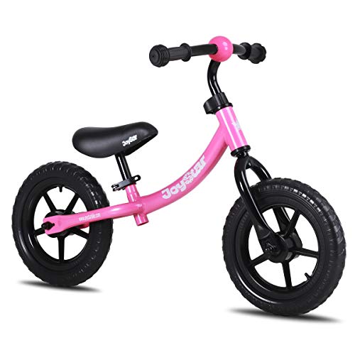 JOYSTAR 12 Inch Balance Bike for 18months, 2, 3, 4, and 5 Years Old Boys and Girls – Lightweight Toddler Bike with Adjustable Handlebar and Seat – No Pedal Bikes for Kids Birthday Gift
