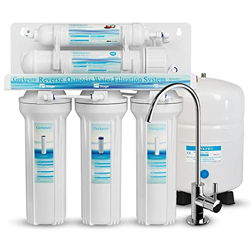 Geekpure 5-Stage Reverse Osmosis Drinking RO Water Filter System-75GPD