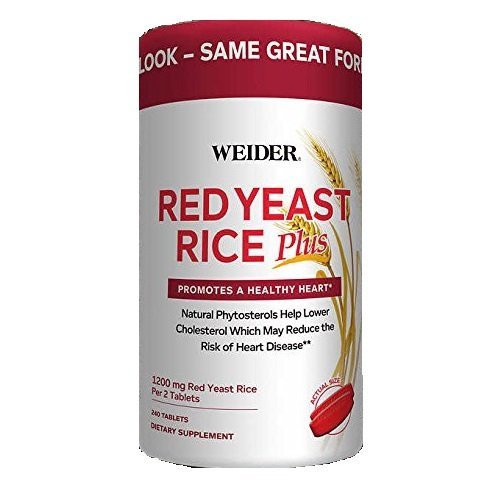 Weider Red Yeast Rice Plus with Phytosterols 1200 mg per 2 Tablets – 240 Tablets
