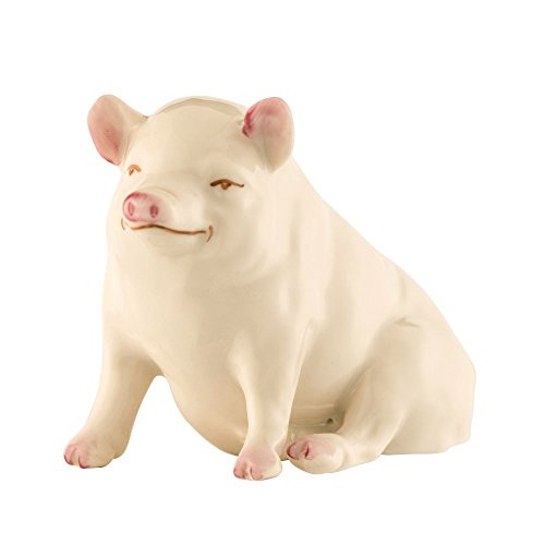 Belleek Pig L/S, Pink, Porcelain, 8″ x 6″ x 6″