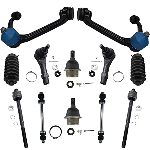 Detroit Axle – Front Upper Control Arms Lower Ball Joints Sway Bars Tie Rods Replacement for Ford Ranger Mazda B3000, B4000 – [1-Piece Design Torsion Bar Suspension]