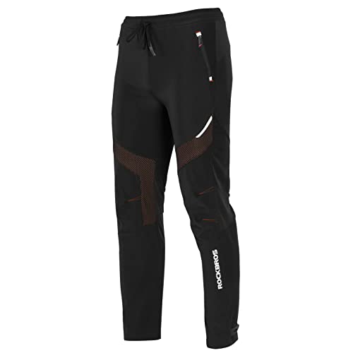 ROCKBROS Winter Cycling Pants Warm Ergonomics Men’s Windproof Thermal Bicycling Pants Black