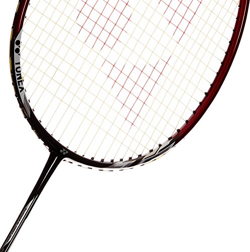 YONEX Badminton Racket Nanoray Series 2018 with Full Cover Professional Graphite Carbon Shaft Light Weight Competition Racquet High Tension Fast Speed Performance (NR6000I – Black/Red, Pack of 1)