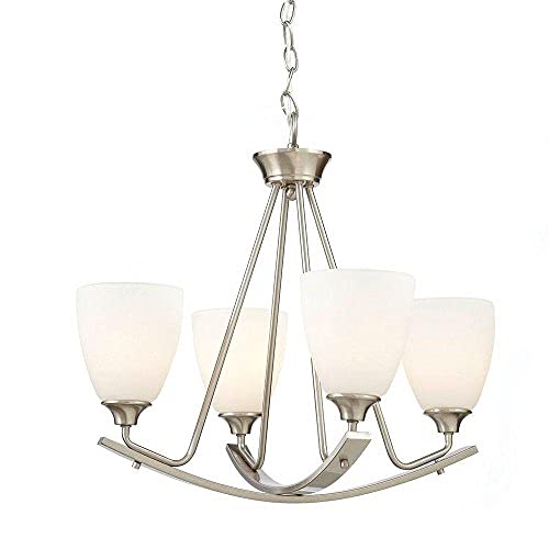 Home Decorators Collection 4-Light Brushed Nickel Chandelier-7901HDC