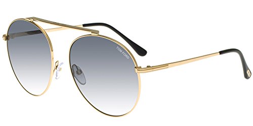 Tom Ford FT0571 28B Shiny Rose Gold Simone Pilot Sunglasses Lens Category 2 Siz