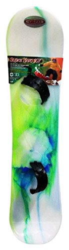 Emsco Group ESP 107 cm Day Glow Suprahero Snowboard – Starter Board with Adjustable Wrap Bindings – Tie-Dye