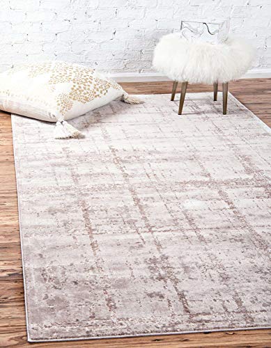 Unique Loom Uptown Collection by Jill Zarin Collection Textured Modern Beige Area Rug (9′ 0 x 12′ 0)