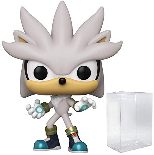 Funko Pop! Games: Sonic 30th Anniversary – Silver The Hedgehog (Bundled with Compatible Pop Box Protector Case)