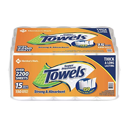 Member’s Mark Super Premium Paper Towels (15 rolls, 150 sheets per roll)