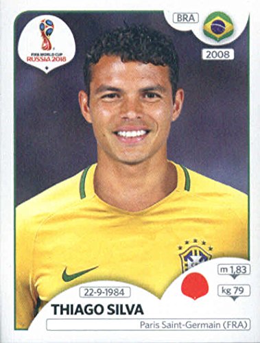 2018 Panini World Cup Stickers Russia #356 Thiago Silva Brazil Soccer Sticker