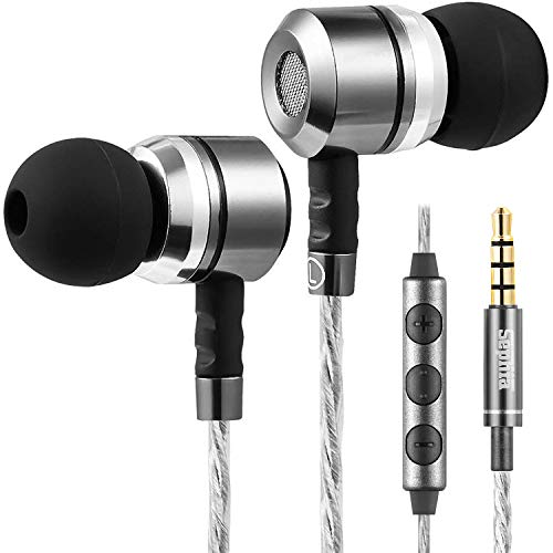 sephia Sp3060VC Earbuds Wired in Ear Headphones with Microphone Volume Control Mic Noise Isolating Earphones HD Bass Case 3.5 mm Ear Bud Plug