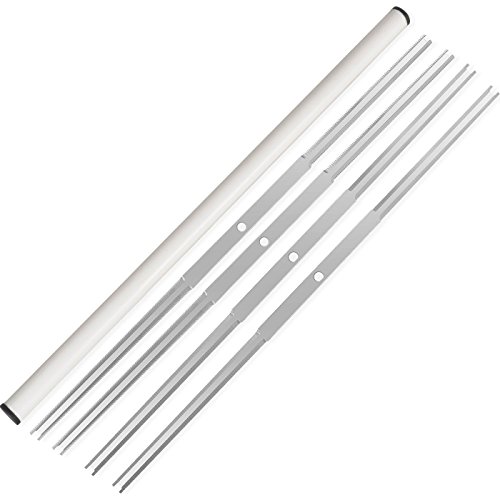 iPower 4-Pack 16” Bowl Leaf Trimmer Replacement Stainless Spin Clean Cut Include 2 Serrated 2 Straight Blades, Actual Length 13.4 Inches