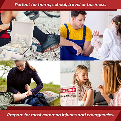 Complete 321 Piece Emergency First Aid Kit | Business & Home Medical Supplies | Wall Mountable Hard Case | Office, Car, Travel, School, Camping, Hunting, Sports | The Storepaperoomates Retail Market - Fast Affordable Shopping