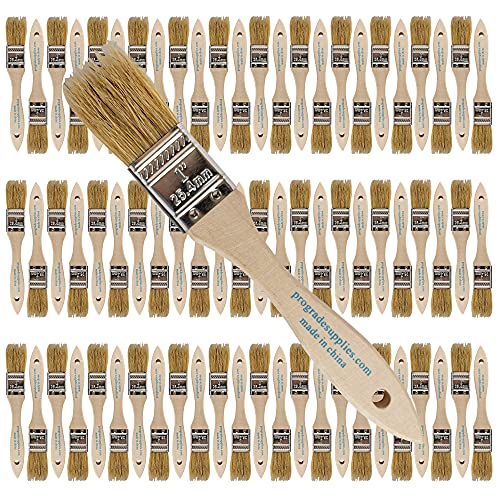 Pro Grade Chip Paint Brushes – 96-Pack – 1″ Chip Brushes for Paints, Stains, Varnishes, Glues, & Gesso – Home Improvement – Interior & Exterior Use