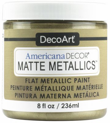 ADMMT08-36 Americana Decor Matte Metallic Craft Paint, Champagne, 8-oz. – Quantity 3