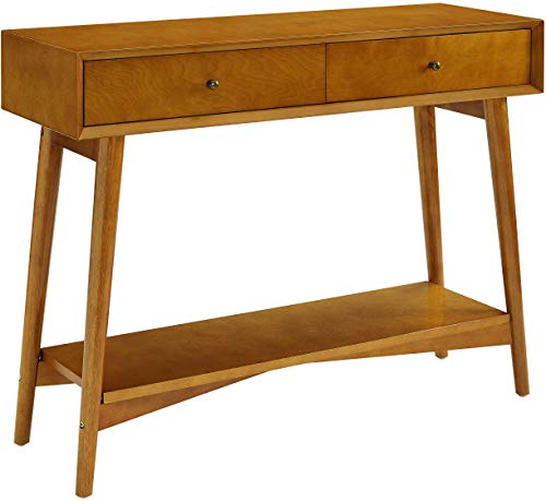 Crosley Furniture Landon Mid-Century Modern Console Table, Acorn